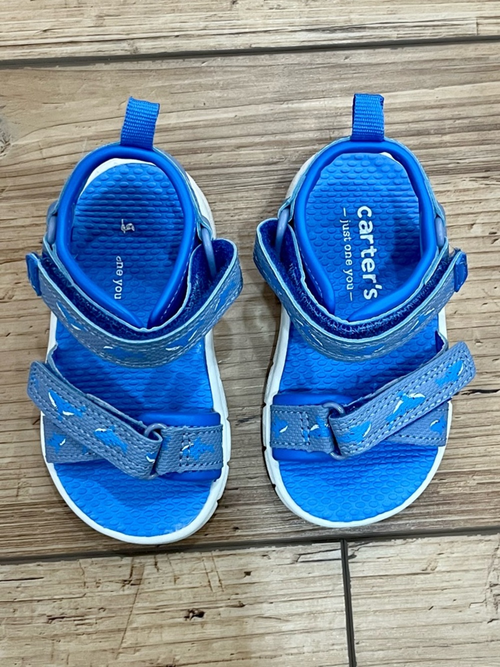 Carter's Bright Blue Toddler Hook-and-Loop Sandals